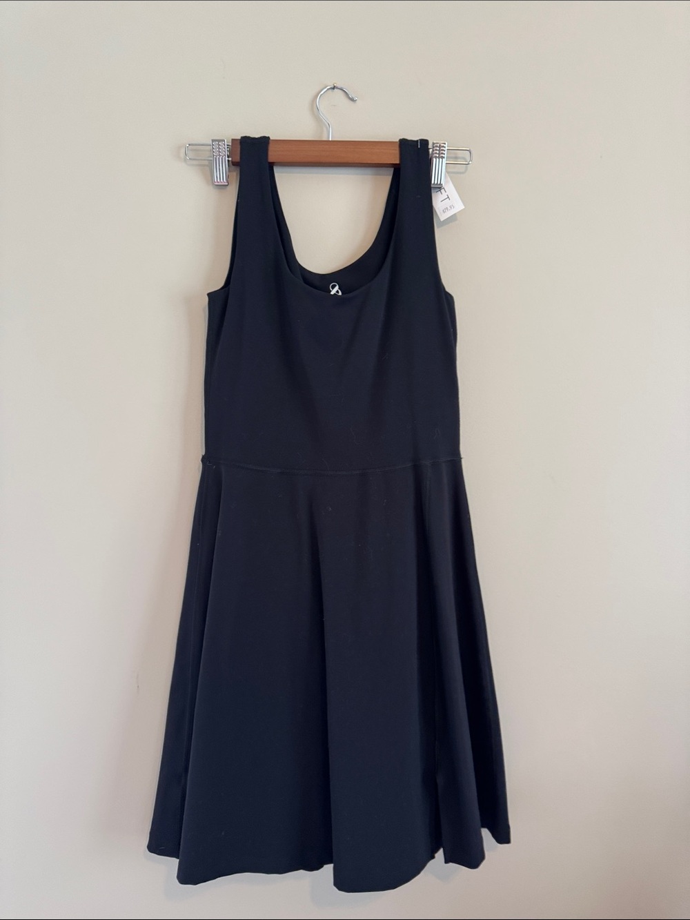 Lou & Grey Black Sleeveless Midi A-Line Dress